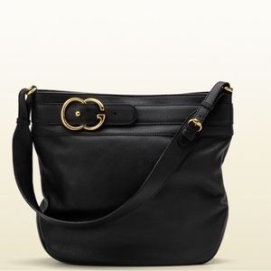 Authentic Gucci Pebbled Leather Large Shoulder Bag